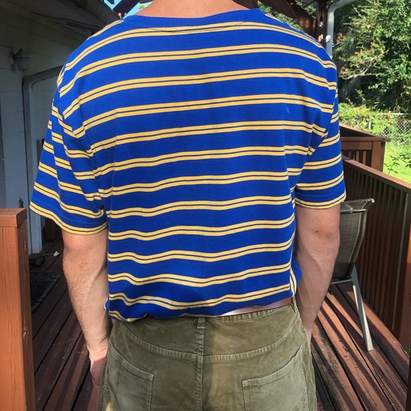 Blue and yellow striped tee - Picture 2 of 3